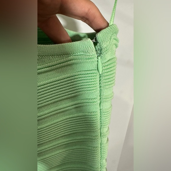 NWT Torn by Ronny Kobo Mint Green One Shoulder Bandage Dress Large - Picture 6 of 9